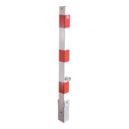 z�brana vjezdu sklopn� �tverhrann� 70x70mm, b�lo�erven� 119