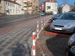 instalace z�bran vjezdu k�d produktu 460PB-1, kotven� na hmo�dinky, b�lo-�erven�, www.idealmarket.cz