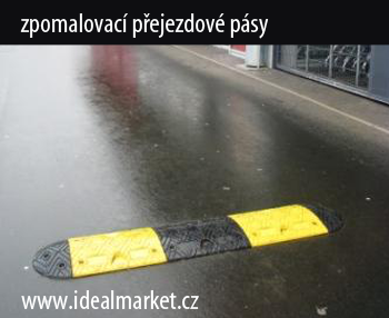 zpomalovac pejezdov psy lutoern na cesty ped obchodn dm, www.idealmarket.cz