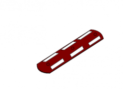 odd�lovac�, zv�raz�ovac� p�s z gumy 1000x130x44mm �erven�