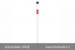 z�brana vjezdu Ø42x2,5 mm, 900mm nad zem�, b�lo�erven�, pro usazen� do betonu, bez osy, celkov� d�lka 1300mm, k�d produktu 4042B, www.idealmarket.cz