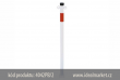 z�brana vjezdu Ø42x2,5 mm, b�lo-�erven�, upevn�n� na �rouby, dv� osy, celkov� d�lka 900mm, k�d produktu 4042PB-2, www.idealmarket.cz
