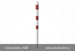 z�brana vjezdu Ø60x2,5 mm, 900mm nad zem�, b�lo-�erven�, pro usazen� do betonu, bez osy, celkov� d�lka 1300mm, k�d produktu 460B, www.idealmarket.cz