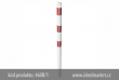 z�brana vjezdu Ø60x2,5 mm, 900mm nad zem�, b�lo-�erven�, pro usazen� do betonu, jedna osa, celkov� d�lka 1300mm, k�d produktu 460B-1, www.idealmarket.cz