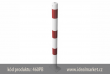 z�brana vjezdu Ø60x2,5 mm, b�lo-�erven�, upevn�n� na �rouby, bez osy, celkov� d�lka 900mm, k�d produktu 460PB, www.idealmarket.cz