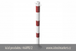 z�brana vjezdu Ø60x2,5 mm, b�lo-�erven�, upevn�n� na �rouby, dv� osy, celkov� d�lka 900mm, k�d produktu 460PB-2, www.idealmarket.cz�