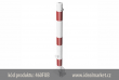 z�brana vjezdu Ø60x2,5 mm, sklopn�, b�lo-�erven�, 900mm nad zem�, trojhrann� uzam�en�, k�d produktu 460FUB, www.idealmarkte.cz