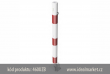 z�brana vjezdu Ø60x2,5 mm, b�lo-�erven�, sklopn�, upevn�n� na hmo�dinky, 900mm nad zem�, cylindrick� z�mek, bez osy, k�d produktu 460UZB, www.idealmarket.cz