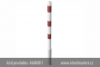 z�brana vjezdu b�lo-�erven� o Ø60x2,5 mm, vyj�mateln� a usazen� v obj�mce 400mm, 900mm nad zem�, jedna osa, k�d produktu 460HB-1, www.idealmarket.cz