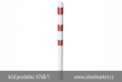 z�brana vjezdu b�lo-�erven�, Ø76x2,6 mm, ur�ena k zabetonov�n�, celkov� d�lka 1400mm, jedna osa, k�d produktu 476B-1, www.idealmarket.cz
