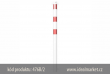 z�brana vjezdu b�lo-�erven�, Ø76x2,6 mm, ur�ena k zabetonov�n�, celkov� d�lka 1400mm, dv� osy, k�d produktu 476B-2, www.idealmarket.cz