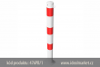 z�brana vjezdu b�lo-�erven�, Ø76x2,6 mm, kotven� na hmo�dinky, celkov� d�lka 900mm, jedna osa, k�d produktu 476PB-1, www.idealmarket.cz