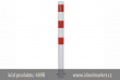 z�brana vjezdu ��rov� zinkovan�, b�lo-�erven�, Ø89x2,9 mm, u�en� k zabetonov�n�, 900mm nad zem�, k�d produktu 489B, www.idealmarket.cz