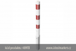 z�brana vjezdu ��rov� zinkovan�, b�lo-�erven� Ø89x2,9mm, 900mm nad zem�, usazen� do obj�mky 500mm, k zabetonov�n�, samojist�c� uzam�en� na trojhran, k�d produktu 489FB - www.idealmarket.cz