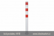 z�brana vjezdu b�lo-�erven� k zabetonov�n�, k�d produktu 491B, Ø102x2,9mm, 900mm nad zem�, stacion�rn� pro usazen� do betonu, celkov� d�lka 1300mm, www.idealmarket.cz