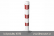 z�brana vjezdu b�lo-�erven�, kotven� na hmo�dinky 491PB, Ø102x2,9mm, stacion�rn� z�brana, d�lka nad zem� 900mm, www.idealmarket.cz