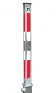 z�brana vjezdu pln� zapu�t�n�, 70x70x1100mm, b�lo�erven� 1