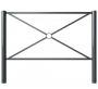 samostatn� prvek m�stsk�ho plotu 1500x1200mm, k zabetonov�n�, ploch� hlava 8 - pohled 1 - www.idealmarket.cz
