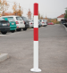 z�brana vjezdu k za�roubov�n�, v��ka 1000mm, �ervenob�l� 1 - pohled 3 - www.idealmarket.cz