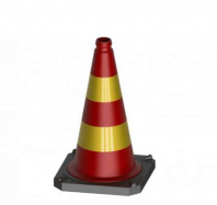 dopravn� ku�el v��ka 500mm �erveno-�lut�