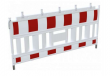 plastov� bari�ra EURO2, typ NOX, b�lo�erven�, s adapt�rem 2 - pohled 2 - www.idealmarket.cz