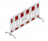 plastov� bari�ra EURO2, typ NOX s ocelov�mi nohami, b�lo-�erven� 2 - pohled 2 - www.idealmarket.cz