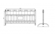 plastov� bari�ra EURO2, typ NOX s ocelov�mi nohami, b�lo-�erven� 2 - pohled 3 - www.idealmarket.cz