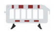 plastov� bari�ra s oto�n�mi nohami, f�lie RA1/A, b�lo-�erven� 4 - pohled 1 - www.idealmarket.cz