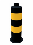 ocelov� sloupek pro ostr�vky pr�m�r 168x646mm, �erno�lut� 4