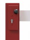 kompaktn� ru�n� z�vora, pevn� sloupek, 2000mm, cylindrick� z�mek, b�lo-�erven� 8 - pohled 2 - www.idealmarket.cz