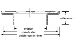 pochoz� poklop, ��rov� zinek, �hlov� r�m, tlou��ka 3mm