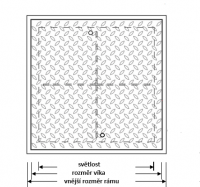 ocelov� poklop poj�zdn�, �ern� n�t�r, mezn� zat�en� 5t