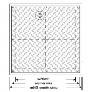 poklop poj�zdn�, ��rov� zinek, vodot�sn�, mezn� zat�en� 25t