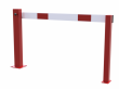 kompaktn� ru�n� z�vora, podp�rn� sloupek, 1500mm, visac� z�mek, b�lo-�erven� 1 - pohled 1 - www.idealmarket.cz