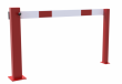 kompaktn� ru�n� z�vora, podp�rn� sloupek, 1500mm, visac� z�mek, b�lo-�erven� 1 - pohled 4 - www.idealmarket.cz