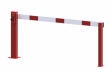 kompaktn� ru�n� z�vora, podp�rn� sloupek, 2000mm, trojhran z�mek, b�lo-�erven� 4 - pohled 1 - www.idealmarket.cz