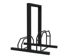 stojan na dv� kola s op�rou pro �adov� syst�m, ��rov� zinek, barva 32 - pohled 1 - www.idealmarket.cz